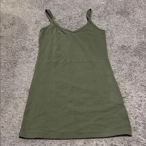 BKE extra long military green tank size small